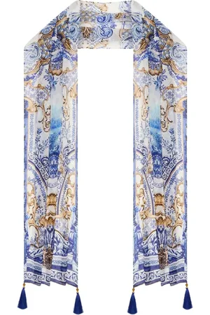 Camilla Silk Long Scarf - Azul Adventures