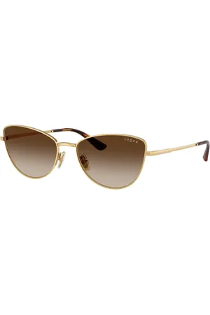 vogue Sunglasses, unisex, , 56 MM, Butterfly Style Sunglasses in Gold