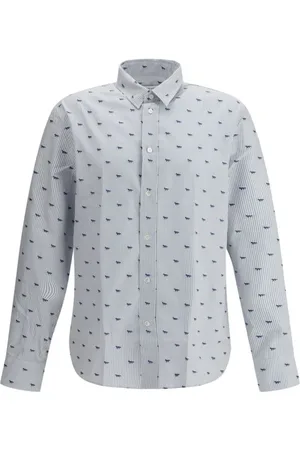 Maison Kitsuné Iconic Fox Striped Shirt