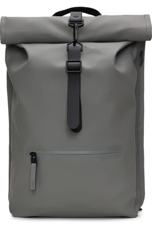 Rains Rolltop Backpack with Snap Buckle Closure