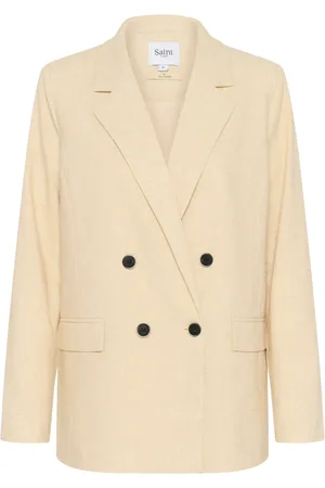 Saint Tropez Blazers, female, , XL, Elegant Blazer Jacket Irish Cream Melange