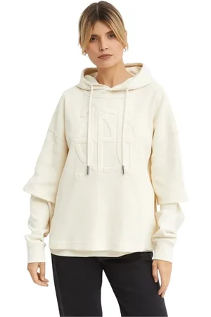 Jean Paul Gaultier Hoodies, female, , S, Oversized Hoodie with Embossed Logo