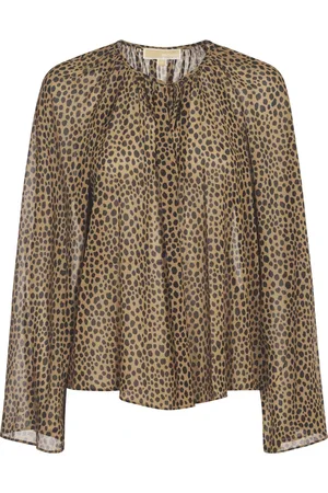 Michael Kors Cheetah V Neck Top