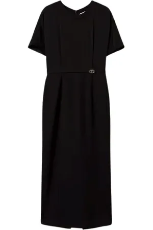 Twin-Set Milano Knit and Crêpe de Chine Dress