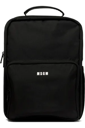 Msgm Backpacks, male, , ONE SIZE, Logo Applique Backpack