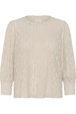 Kaffe Blouses, female, , 2XL, Lace Blouse Feather Elegant Style