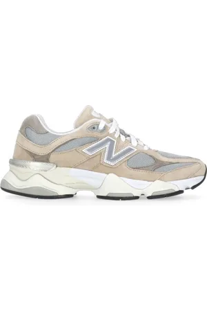 New Balance Beige Suede Trainers with Logo Detail