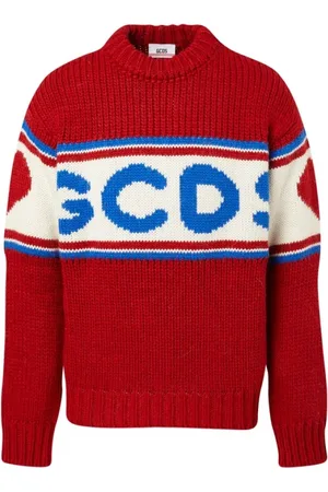 GCDS Round-neck Knitwear, male, , S, Stylish Jumper
