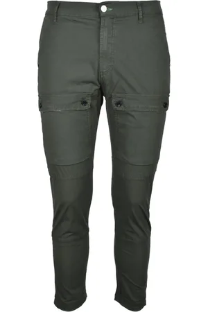 D.A. Daniele Alessandrini Grey Cotton Elastane Trousers