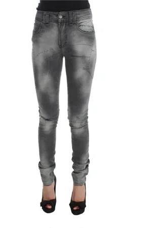 John Galliano Slim-fit Jeans, female, , W26, Elegant Grey Slim Fit Designer Jeans