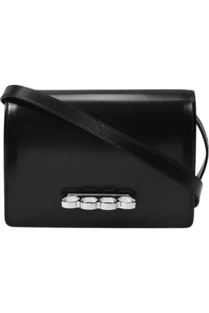 Alexander McQueen Cross Body Bags, female, , ONE SIZE, Leather Four Ring Satchel
