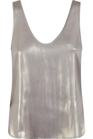 Zadig & Voltaire Gold Lurex Top with Iconic Strass