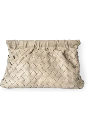 Claramonte Clutches, female, , ONE SIZE, Handwoven Taupe Clutch Bag