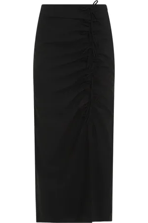Ganni Maxi Skirts, female, , S, Midi Skirt with Tonal Bow