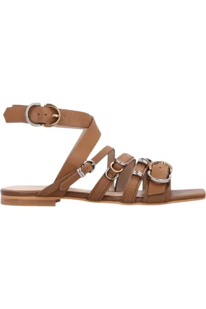 Pinko Flat Sandals, female, , 7 UK, Leather Sandals Marli 08