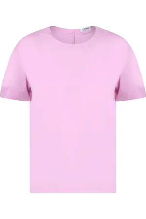 Max Mara Poplin Blouse Short Sleeve Crew-neck