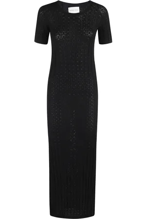 Loulou Studio Knitted Dresses, female, , M, Rib Lace Knit Dress Long
