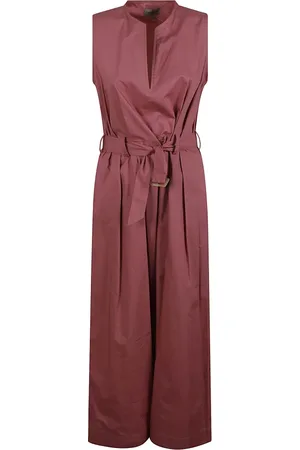 Woolrich Beige Cotton Long Dress with V-Neck