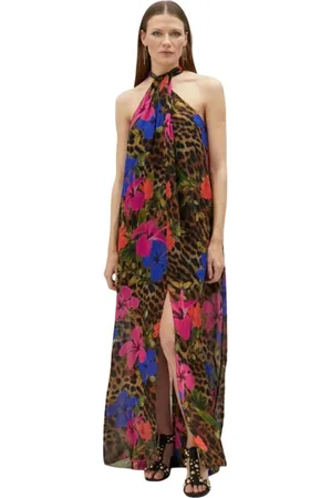 Lola Casademunt Maxi Dresses, female, , L, Animal Print American Neckline Dress