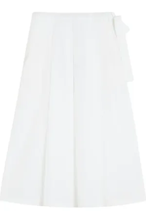 Max Mara Midi Skirts, female, , 2XS, Cotton Midi Skirt Pleated Design