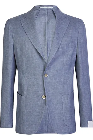 ELEVENTY Blazers, male, , 4XL, Soft Patch Pocket Linen Wool Silk Jacket