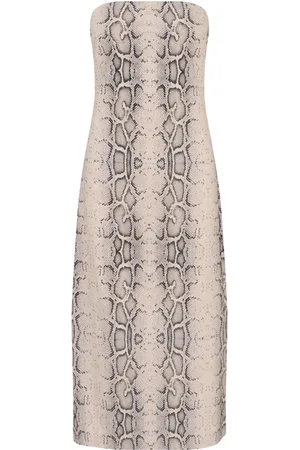 Soaked in Luxury Grey Snake Print Dress