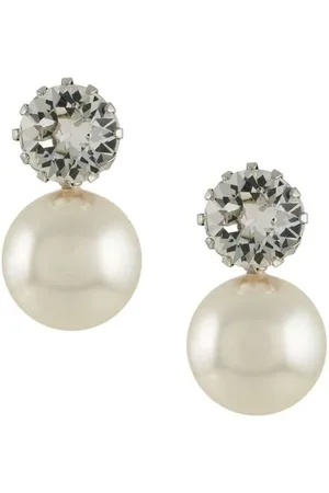 Jennifer Behr Crystal Pearl Butterfly Earrings