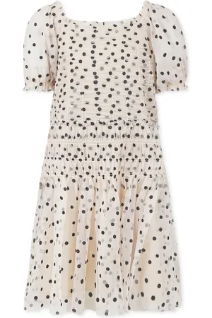 Konges Sløjd Dresses, female, , 4 Y, Ivory Tulle Short-Sleeved Dress