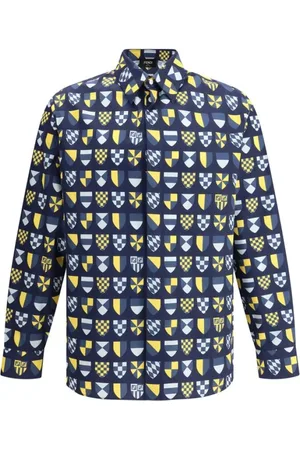 Fendi Multicoloured Banner Print Cotton Shirt
