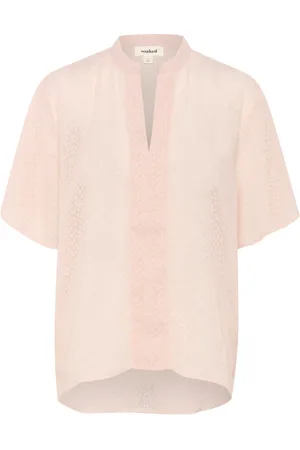 Soaked in Luxury Blouses, female, , L, Elegant Amily Blouse in Whisper White