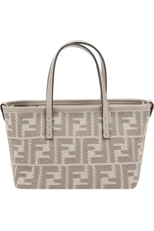 Fendi Chic Jacquard Handbag with Leather Handles