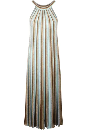 CIRCUS HOTEL Maxi Dresses, female, , M, Sparkling Flared Halter Neck Dress