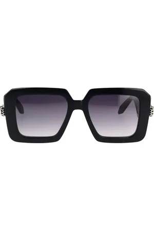 Bvlgari Geometric Sunglasses with Snake Details