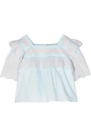Stella McCartney Blouses, female, , 4 Y, Sky Girl Shirt