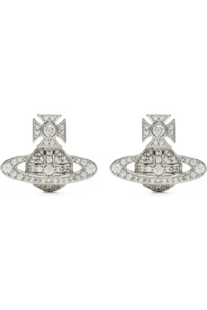 Vivienne Westwood Earrings, female, , ONE SIZE, Bas Relief Platinum Earrings