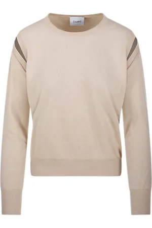 NUDE Round-neck Knitwear, female, , L, Striped Crew Neck Jumper