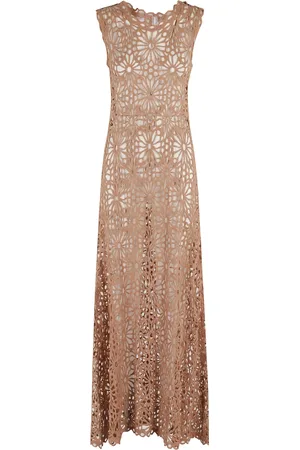 Norma Kamali Maxi Dresses, female, , S, Crochet Swing Maxi Dress