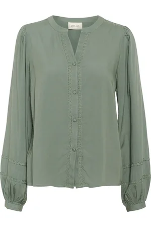 Cream Boho Blouse Laurel Wreath