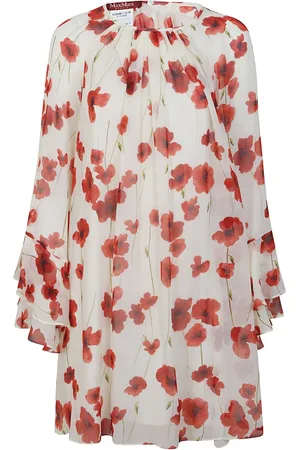 Max Mara Midi Dresses, female, , S, Georgette Fantasy Dress with Ruffles
