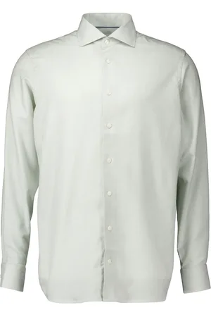 Eton Casual Shirts, male, , S, Green Long Sleeve Shirt