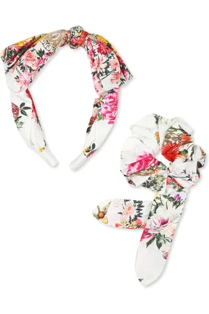 Camilla Sets, female, , ONE SIZE, Floral Ivory Headband and Hair Elastic Set