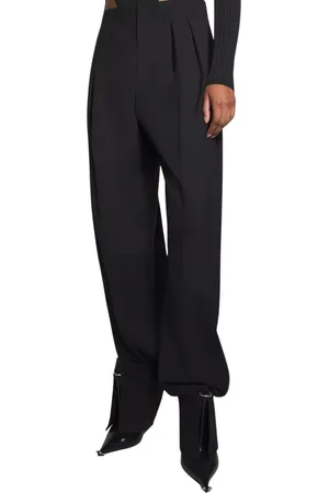 MUGLER Wide Trousers, female, , M, Wool Blend Wide Leg Trousers