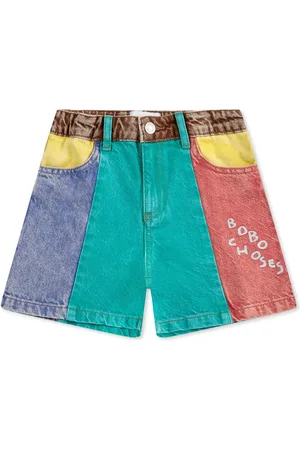 Bobo Choses Shorts, unisex, , 13 Y, Denim Color Block Casual Shorts