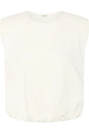Soaked in Luxury Sleeveless Tops, female, , XS, Balloon Tank Top in Broken