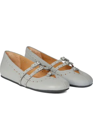Munthe Ballerinas, female, , 3 UK, Elegant Leather Ballerinas with Buckle Closures