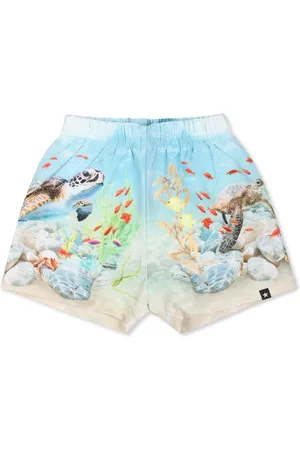 Molo Swimming Trunks, male, , 3 Y, Ocean Print Swim Shorts