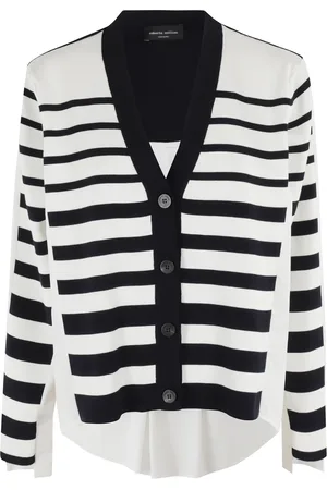 Roberto Collina Cardigans, female, , M, Striped Knit Cardigan