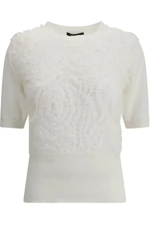 Fabiana Filippi Short Sleeve Jumper with Ruched Details