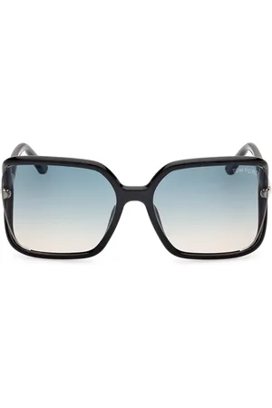 Tom Ford Butterfly Style Sunglasses Green Gradient