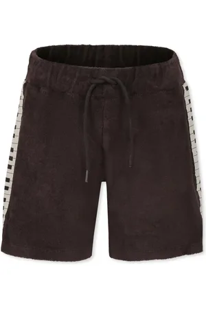 Mini Rodini Shorts, unisex, , 7 Y, Grey Cotton Sporty Shorts with Piano Print
